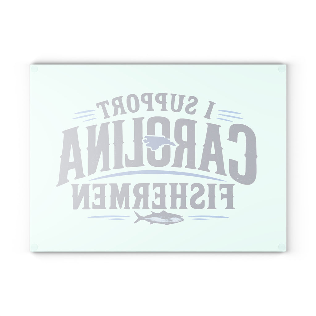 Support Carolina Fishermen - Glass Cutting Board
