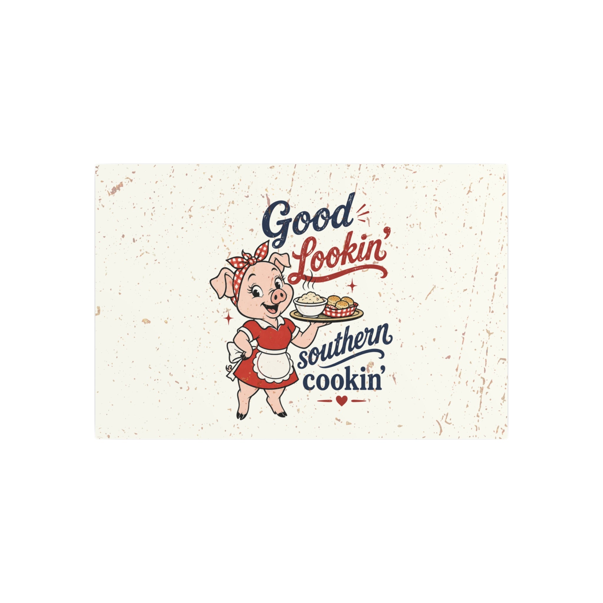 Good Lookin' Southern Cookin' Piggy - Metal Wall Art