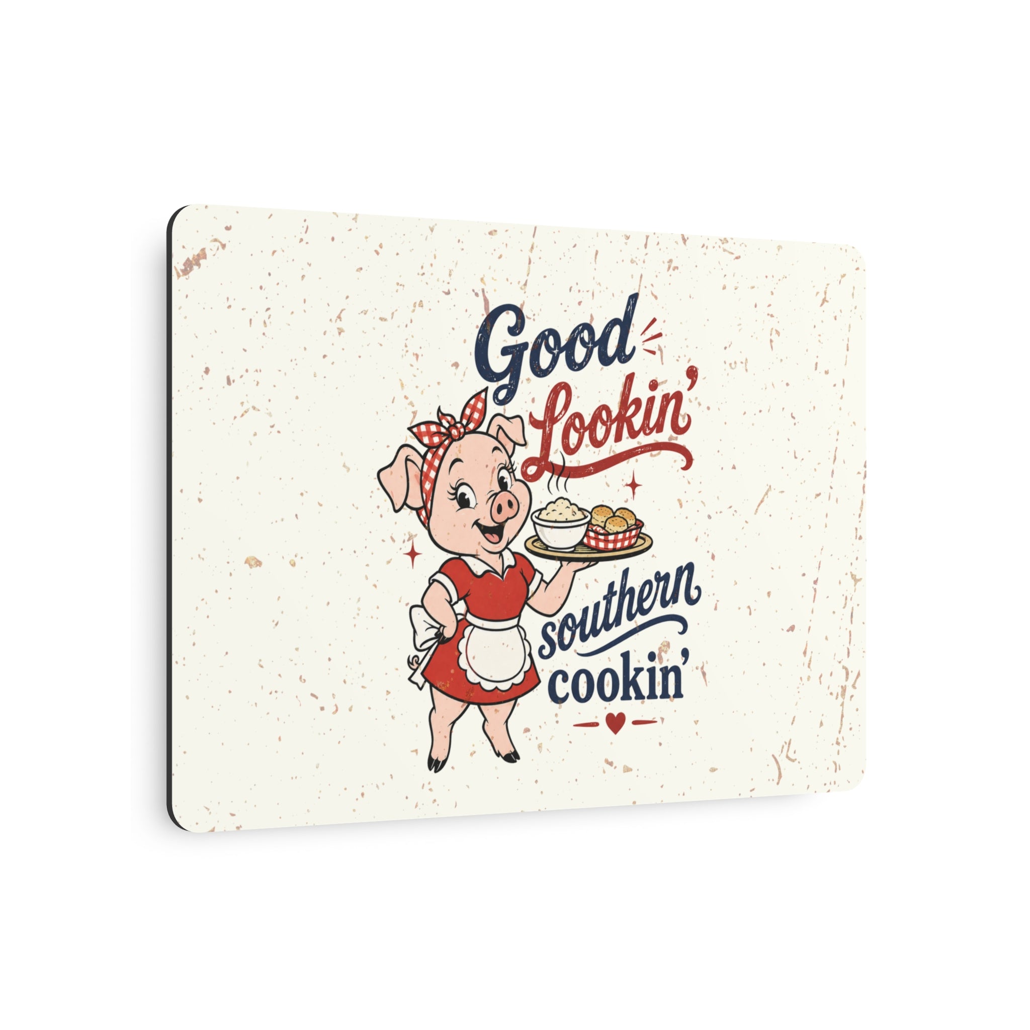 Good Lookin' Southern Cookin' Piggy - Metal Wall Art