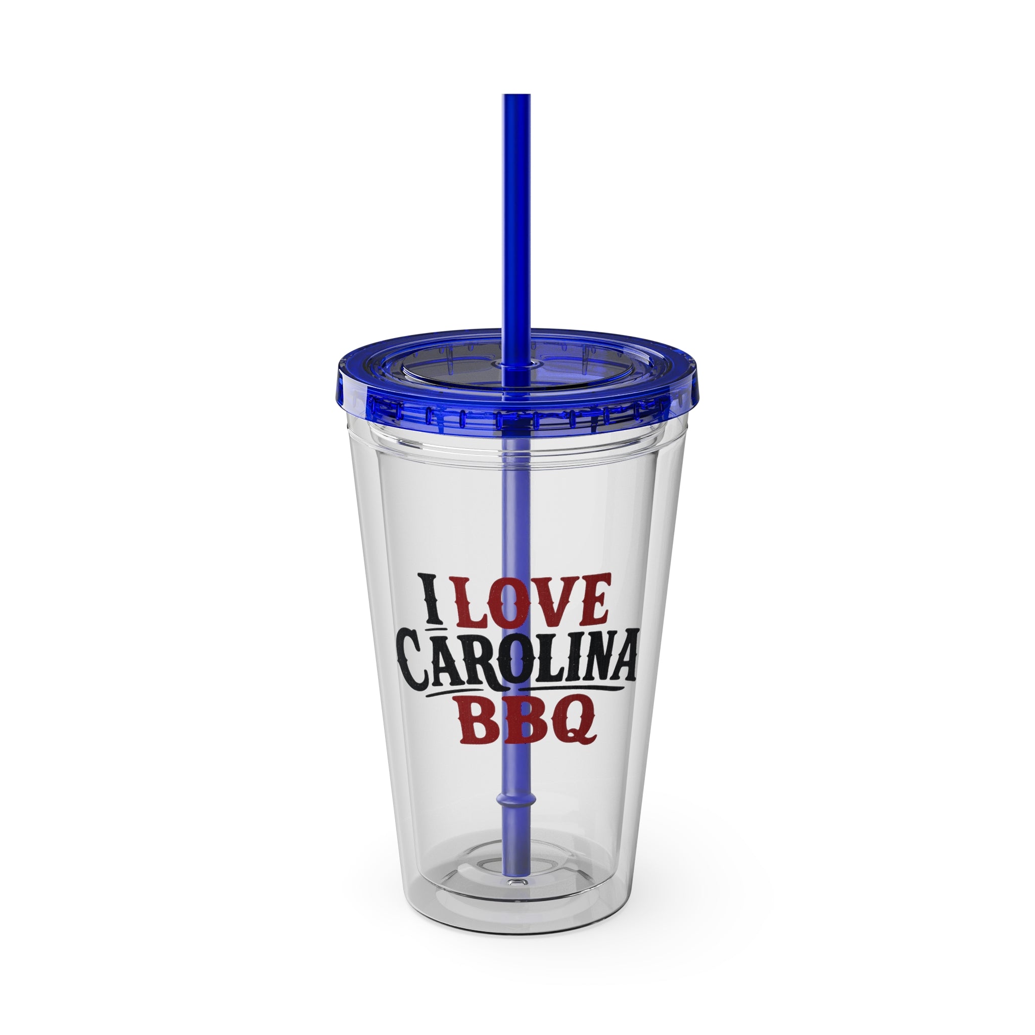 I Love Carolina BBQ - Clear Tumbler
