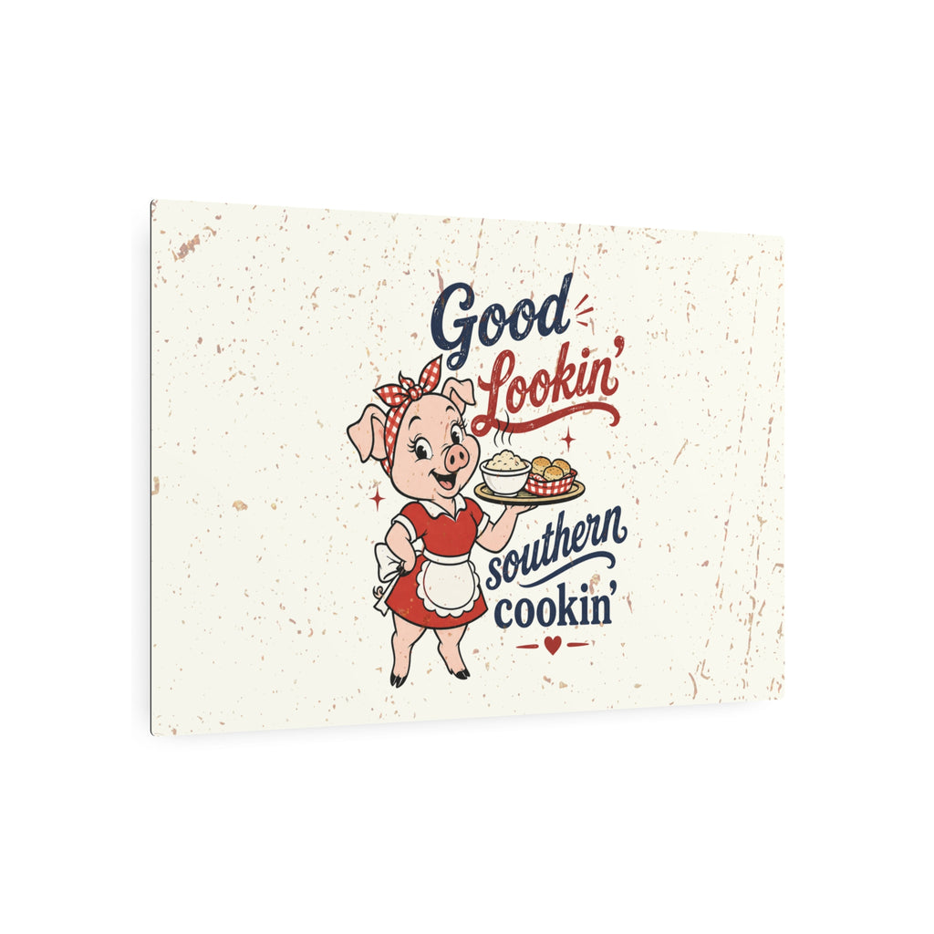 Good Lookin' Southern Cookin' Piggy - Metal Wall Art