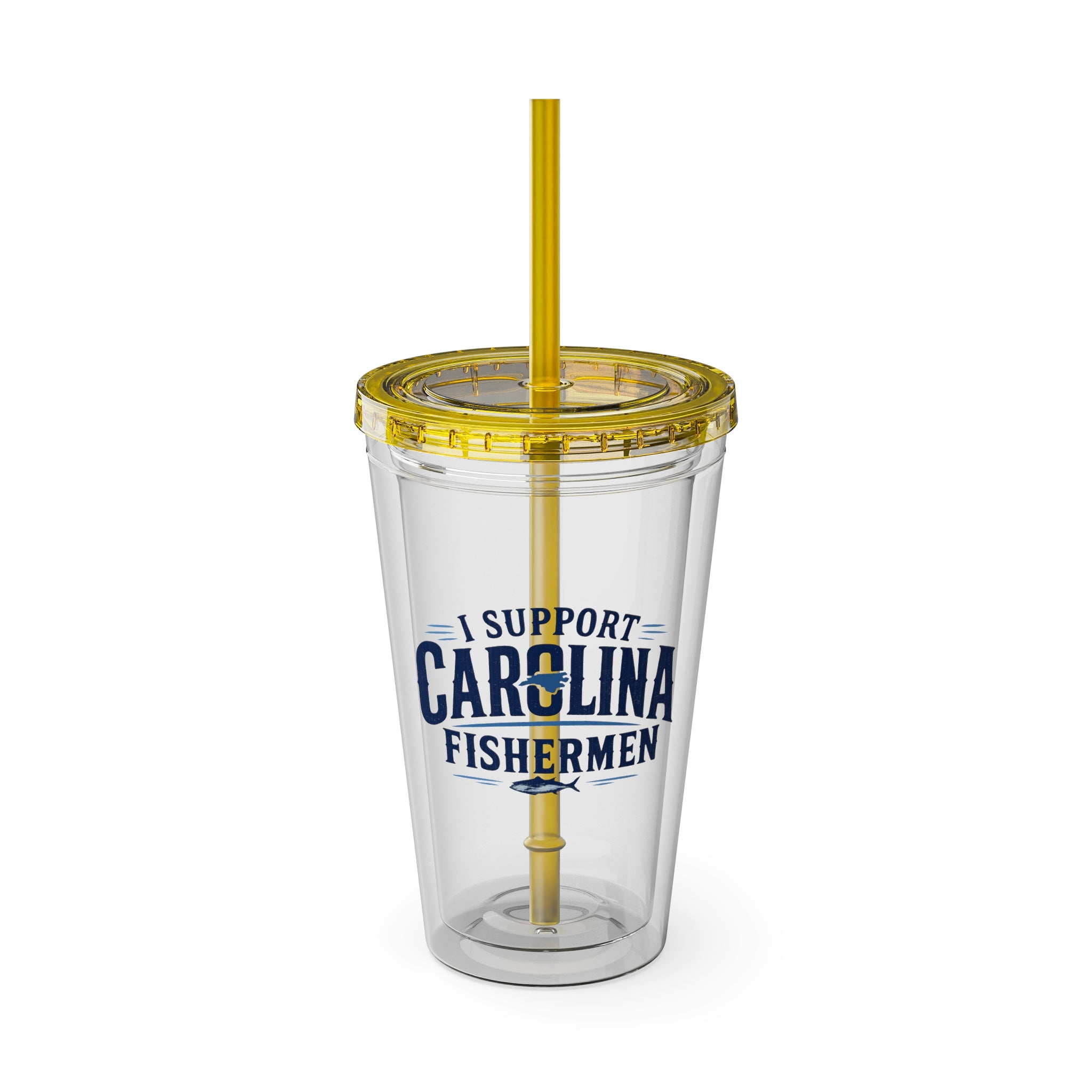 I Support Carolina Fishermen - Clear Tumbler