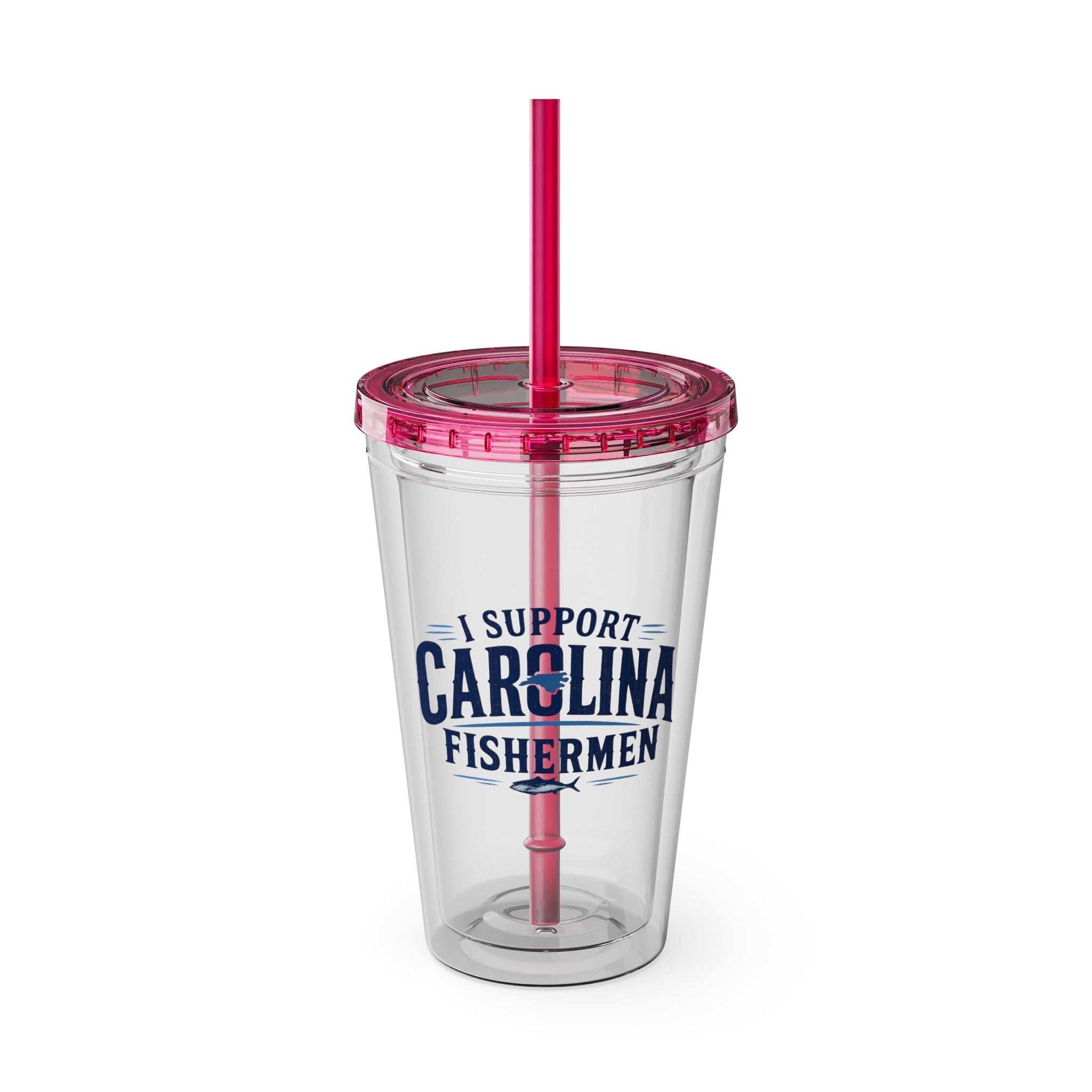 I Support Carolina Fishermen - Clear Tumbler