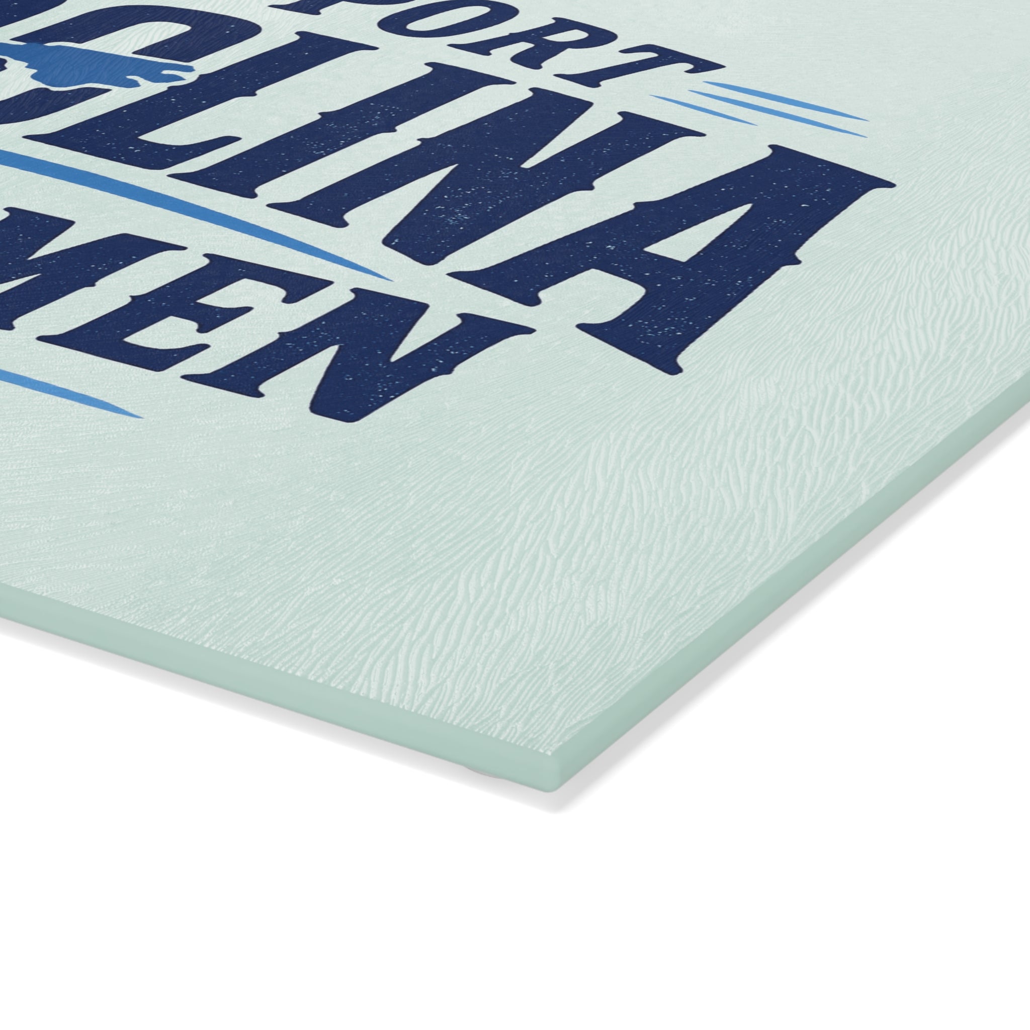 Support Carolina Fishermen - Glass Cutting Board