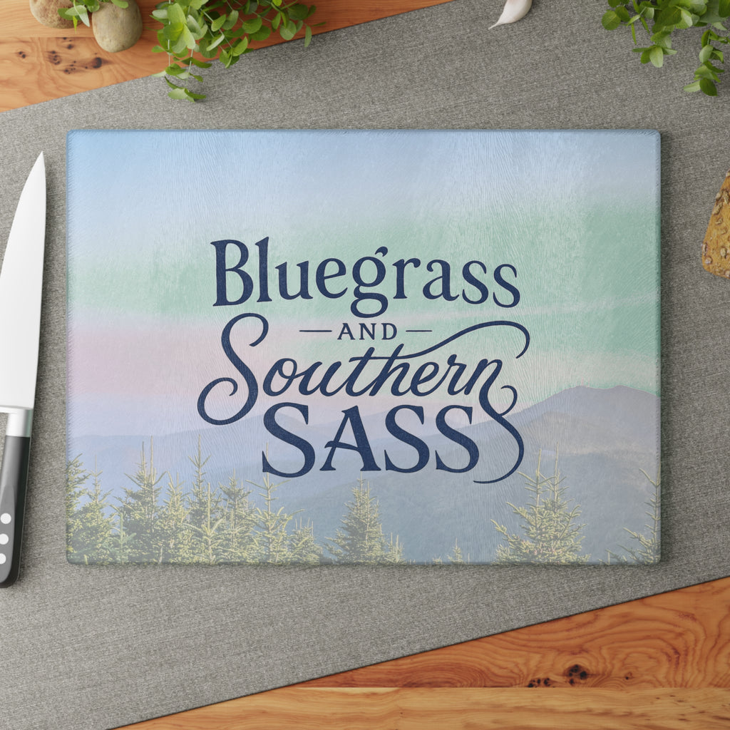 Bluegrass & Southern Sass - Glass Cutting Board