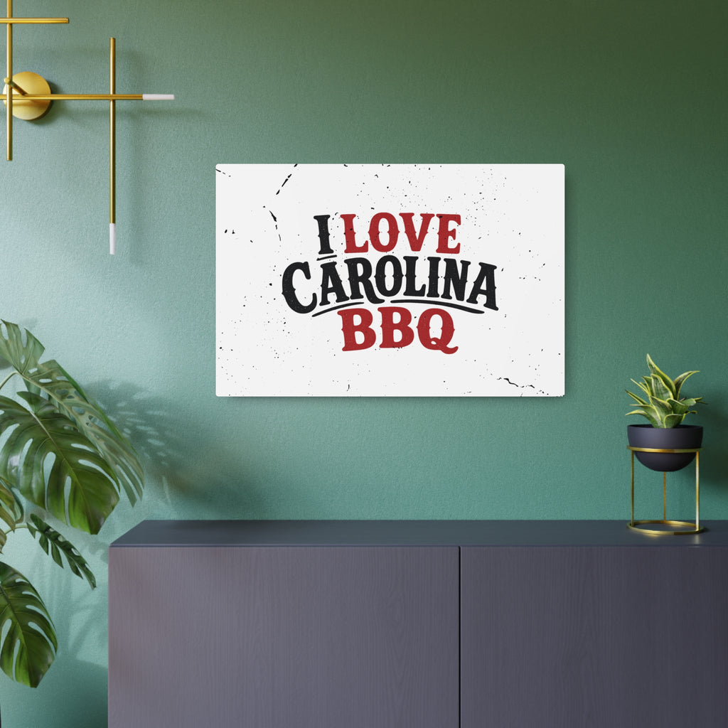 I Love Carolina BBQ - Metal Wall Art