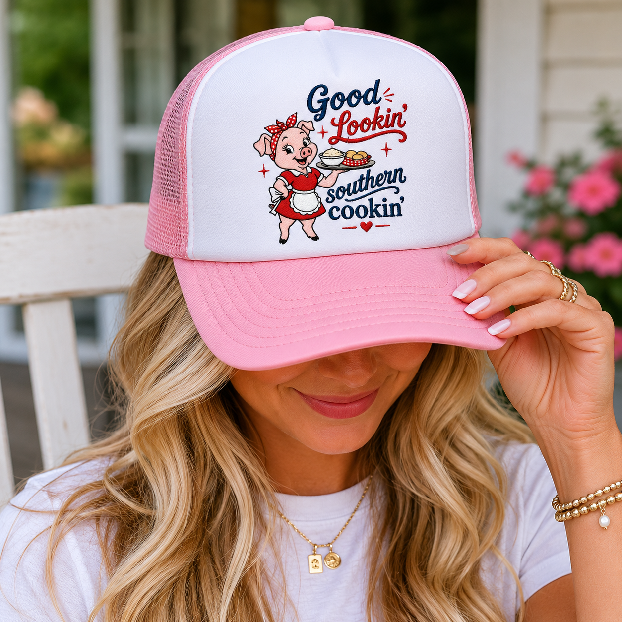 Good Lookin' Southern Cookin' (Pig Graphic) - Foam Trucker Hat