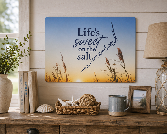 Life's Sweet on the Salt - Metal Wall Art