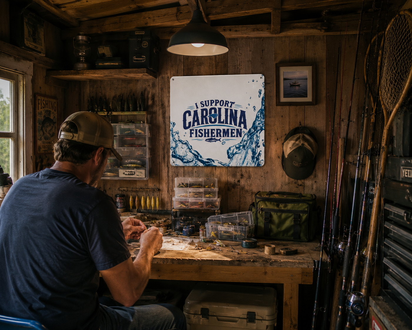Support Carolina Fishermen - Metal Wall Art