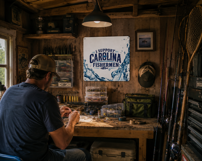 Support Carolina Fishermen - Metal Wall Art