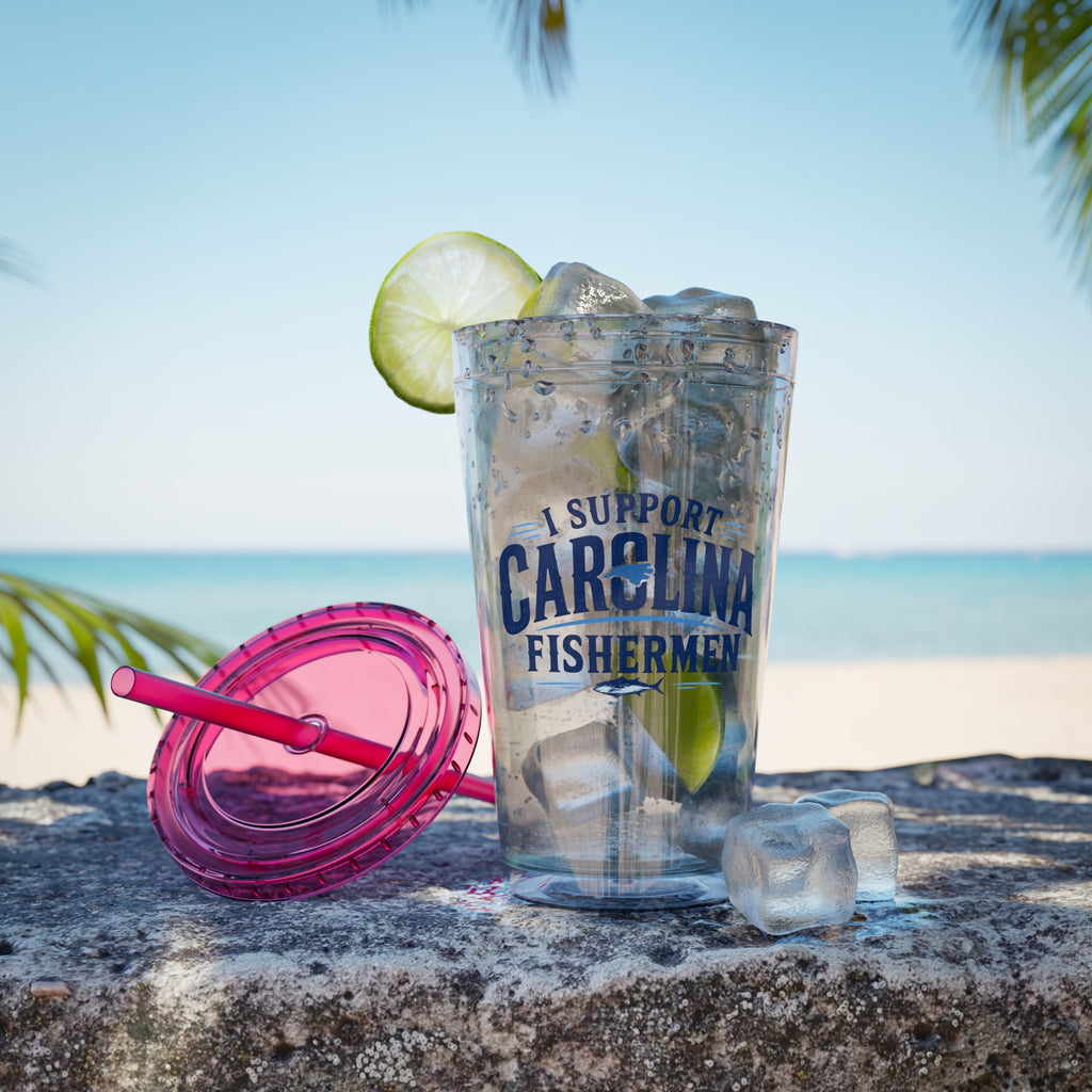 I Support Carolina Fishermen - Clear Tumbler