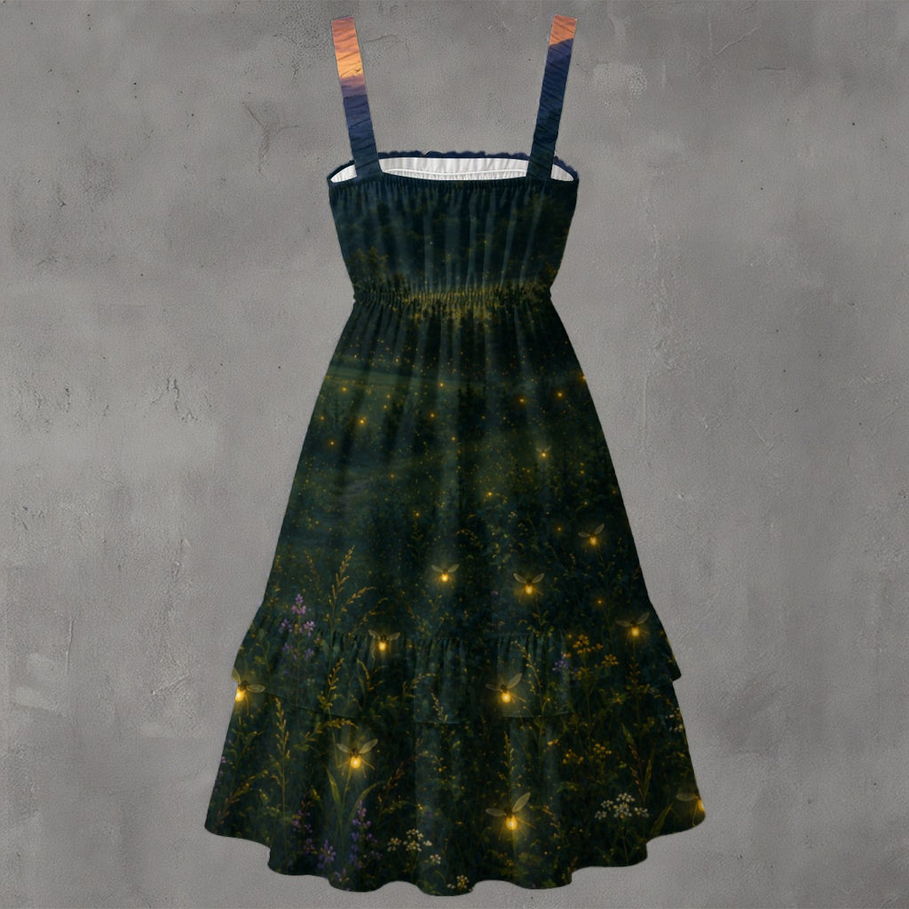 Lightning Bug Ruffle Hem Dress