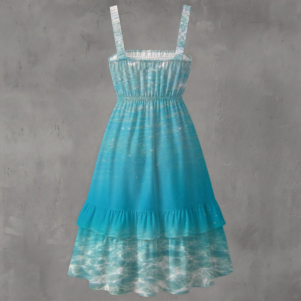 Crystal Coast Ruffle Hem Dress