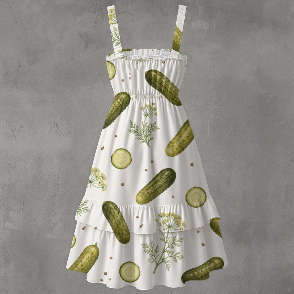 Big Dill Ruffle Hem Dress
