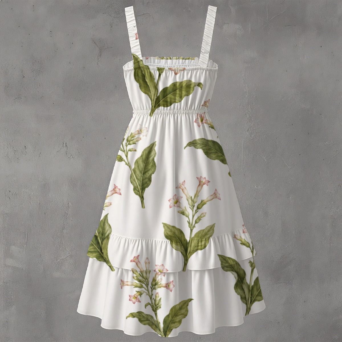 Brightleaf Blossom Ruffle Hem Dress