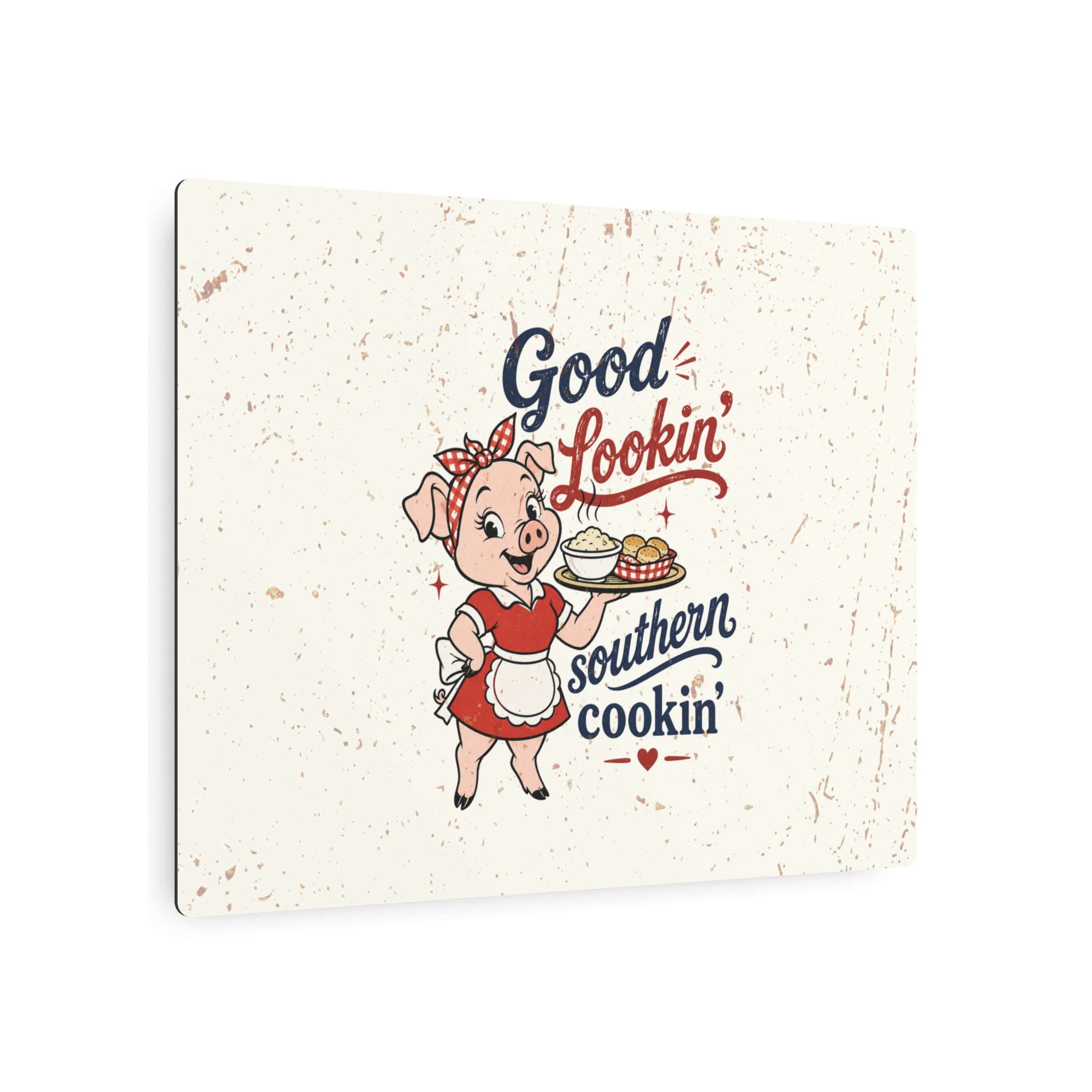 Good Lookin' Southern Cookin' Piggy - Metal Wall Art