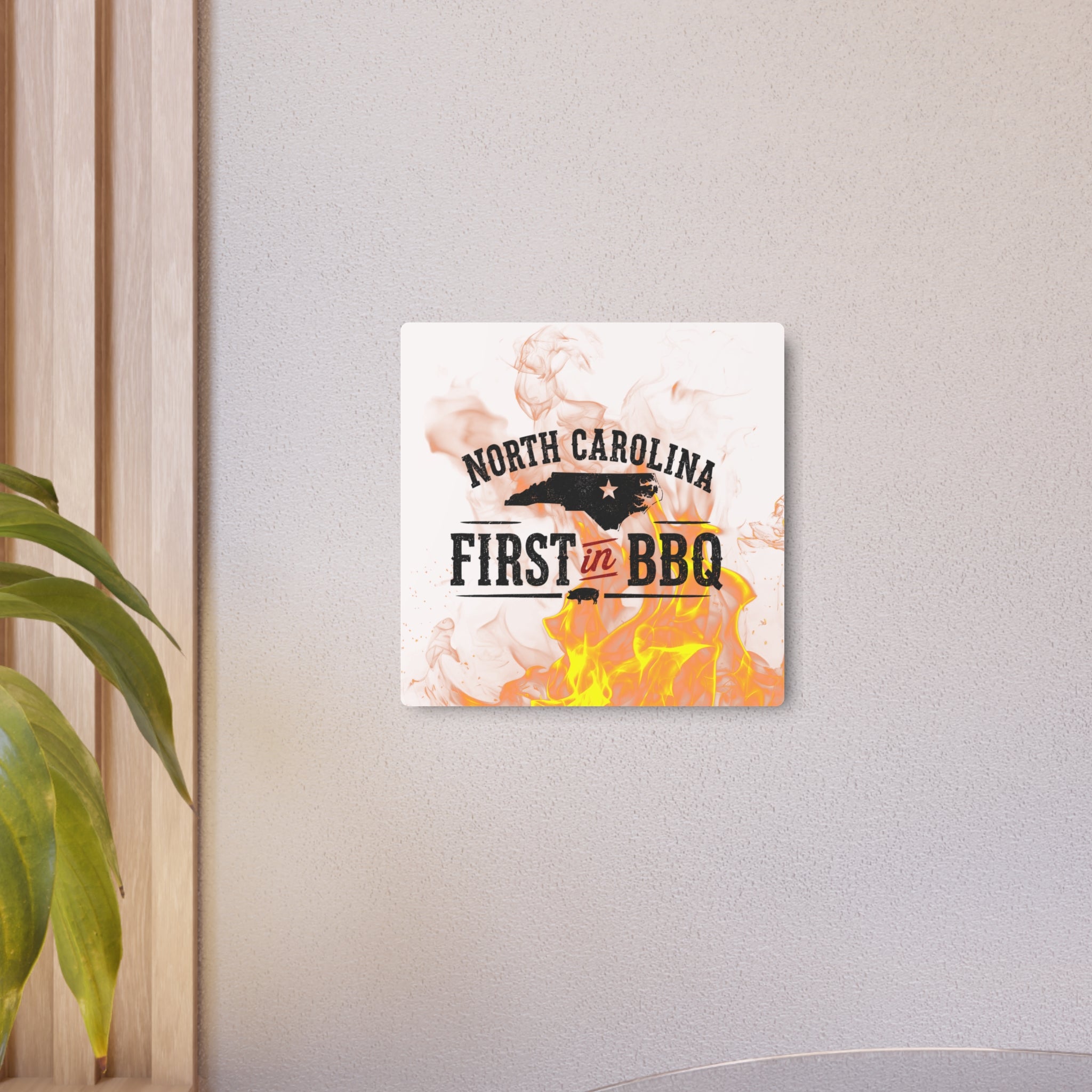NC First in BBQ - Metal Wall Art