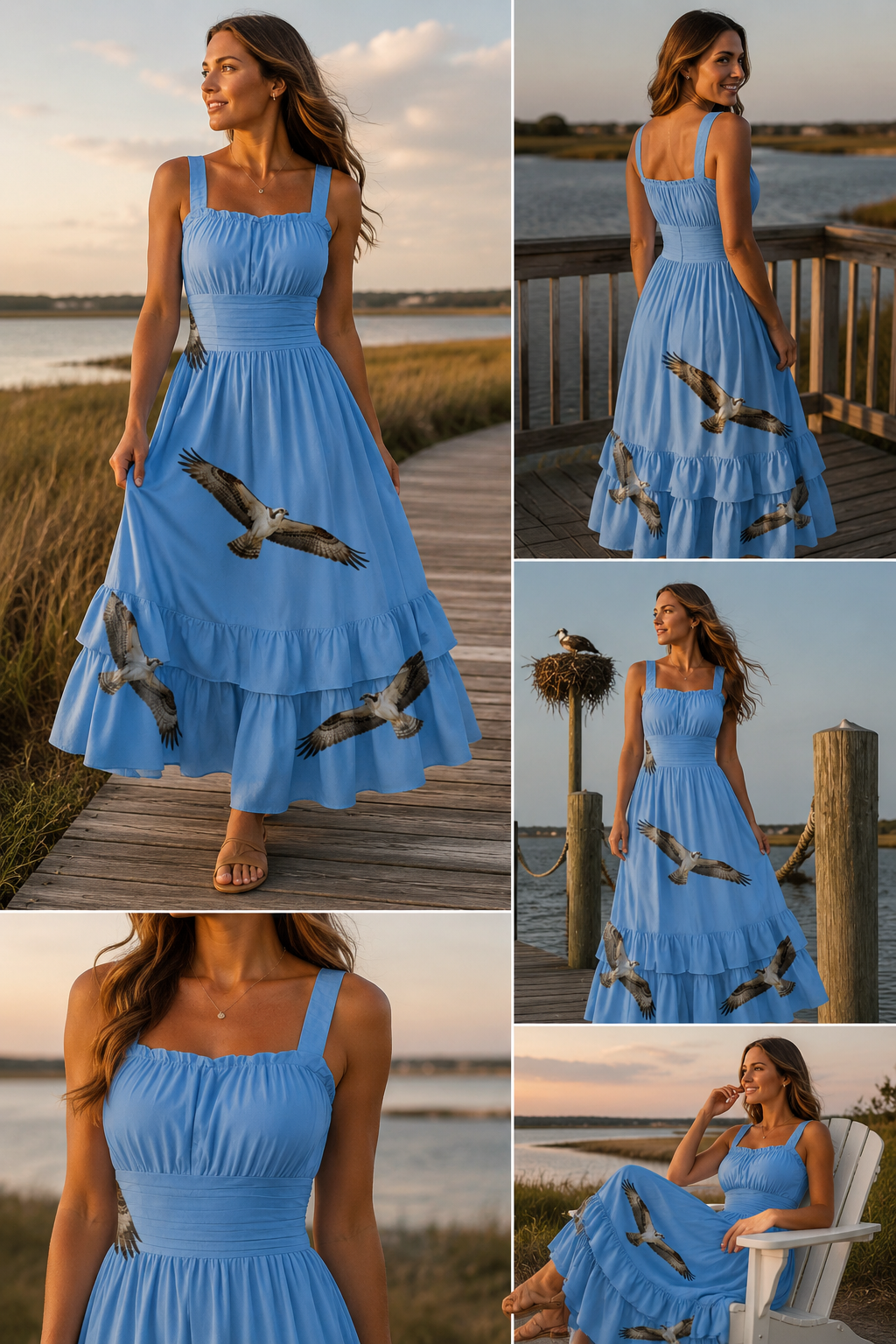 Osprey Ruffle Hem Dress