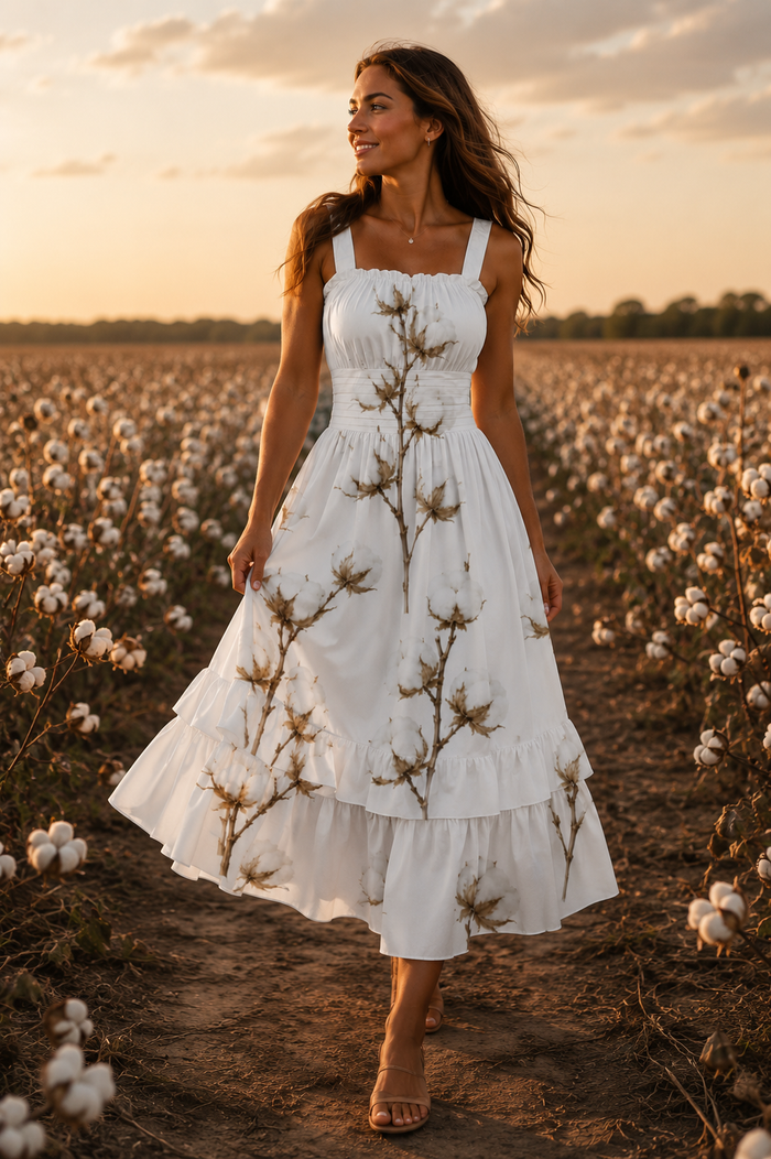High Cotton Ruffle Hem Dress
