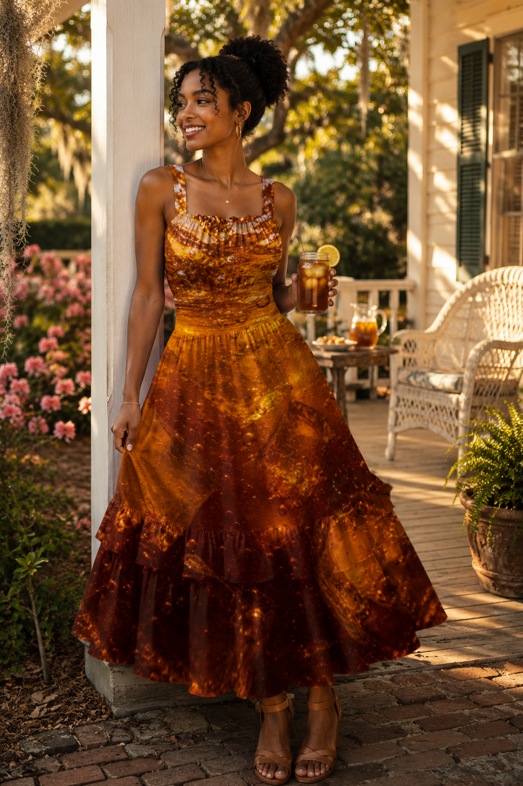 Sweet as Tea Ruffle Hem Dress