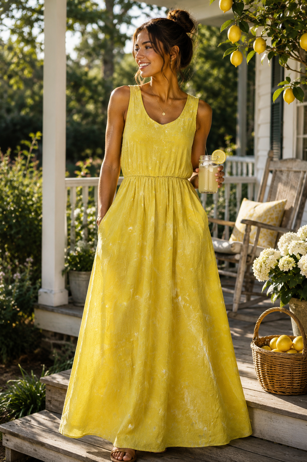 Lemonade Sleeveless Maxi Dress
