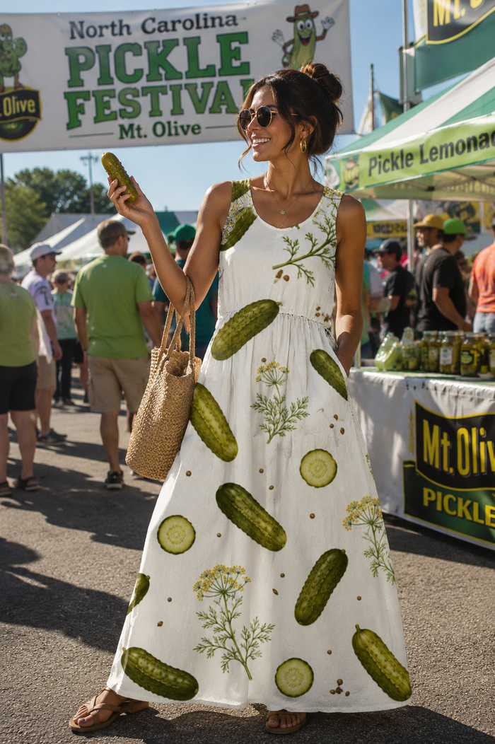 Big Dill Sleeveless Maxi Dress