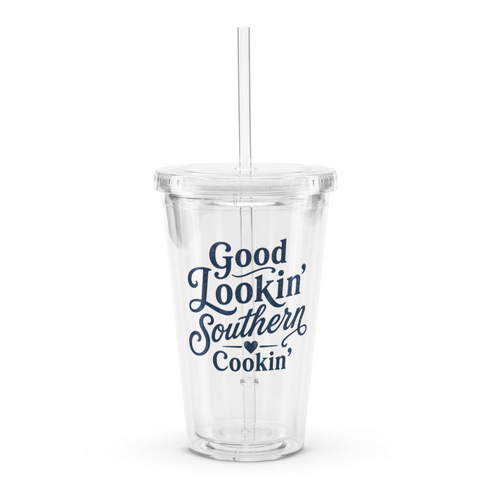 Good Lookin' Southern Cookin' - Clear plastic tumbler