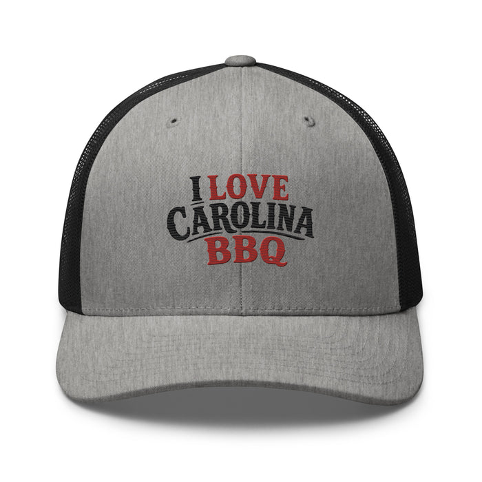 I Love Carolina BBQ - Embroidered Trucker Hat