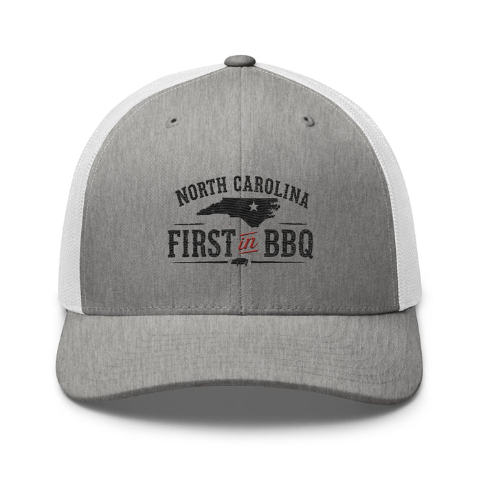 NC First in BBQ Embroidered Trucker Hat